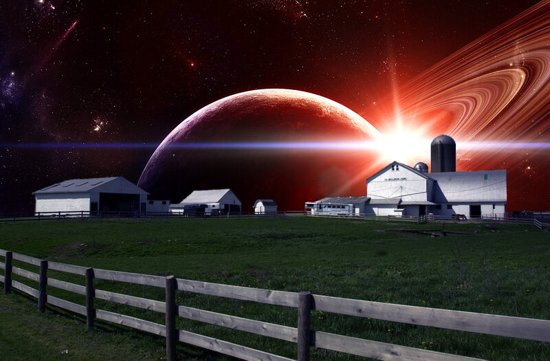 Farm under alien sky