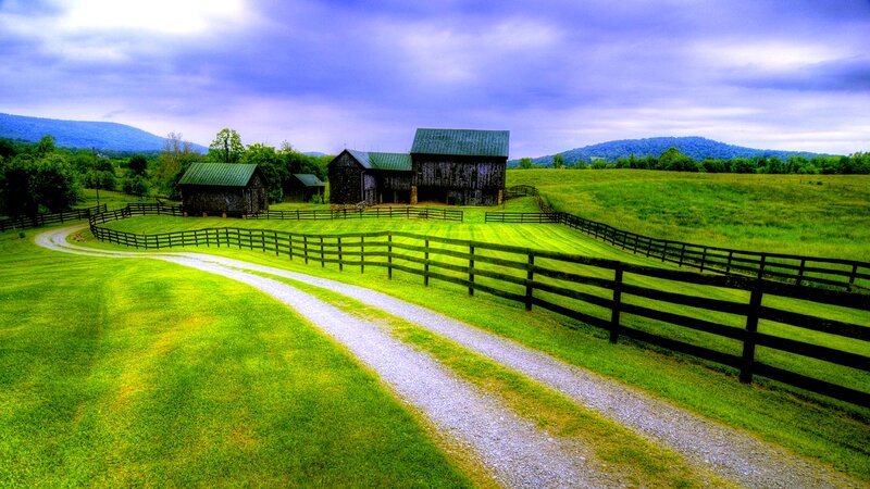 Farm with Barns and Fences