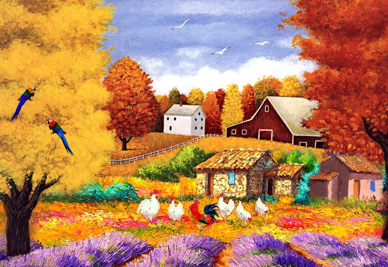 Farm with Chickens