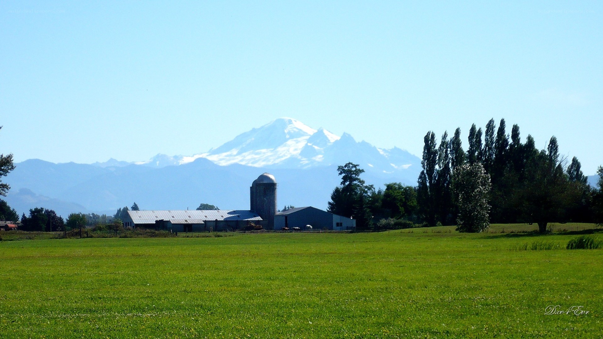 Farm with mountain view