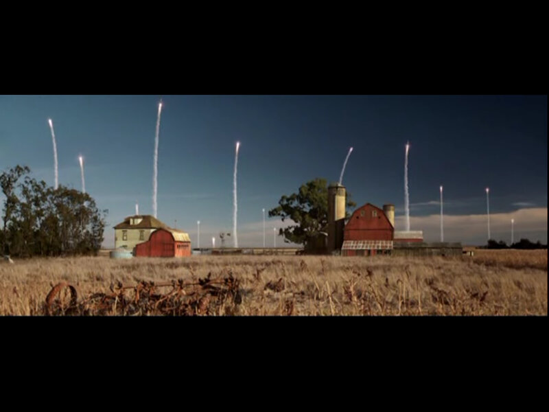 Farm with rockets launching