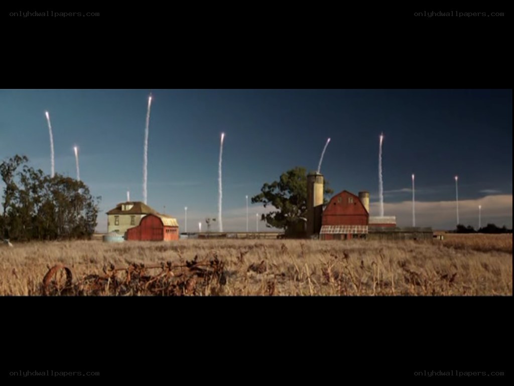 Farm with rockets launching