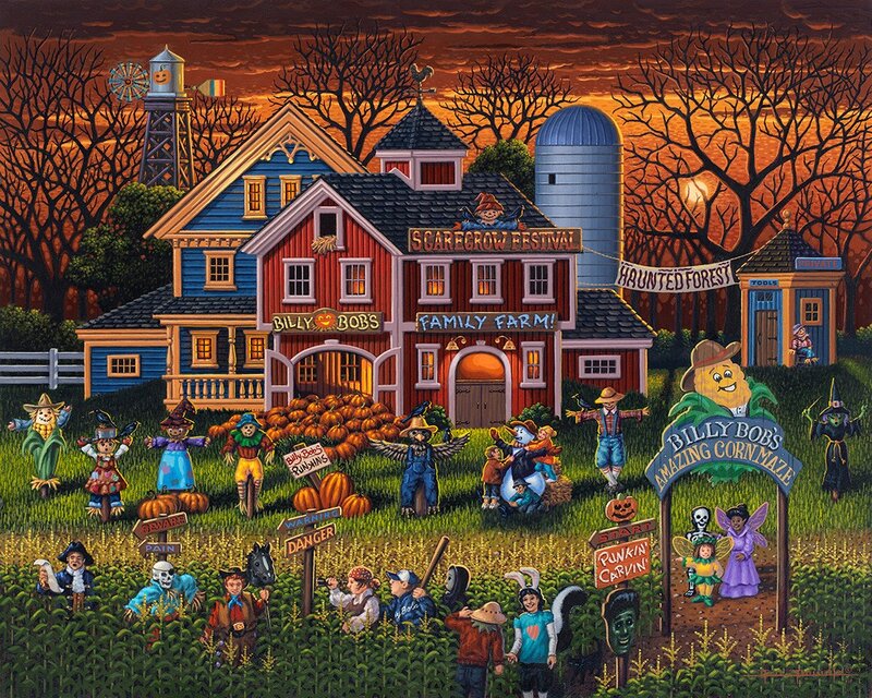Farm with Scarecrows