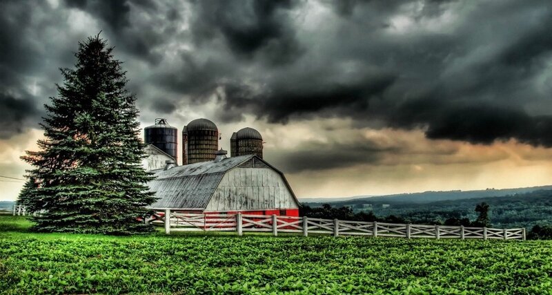Farm with Silos
