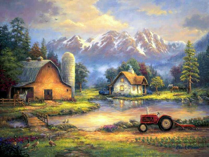 Farm with Tractor