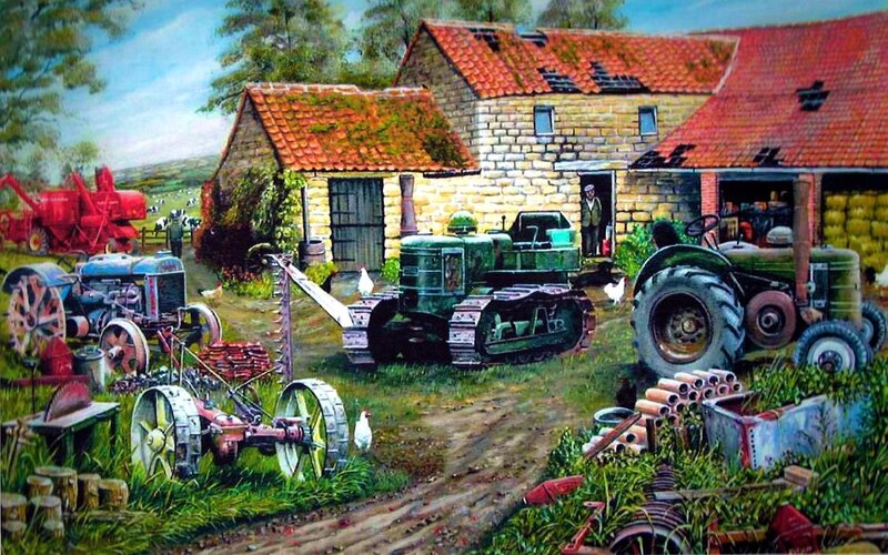 Farm with Tractors