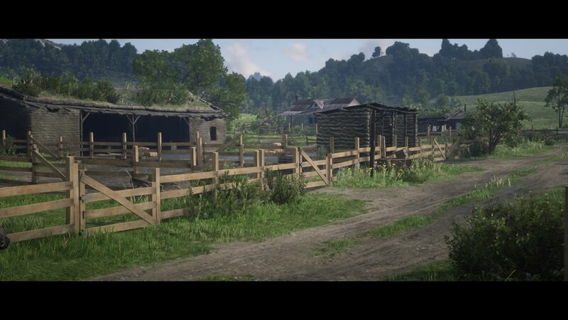 Farm with Wooden Fences