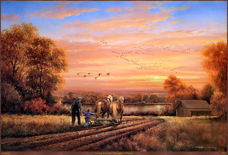 Farmer and Child Plowing