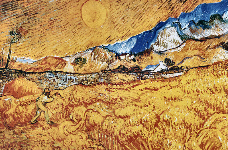 Farmer in Wheat Field