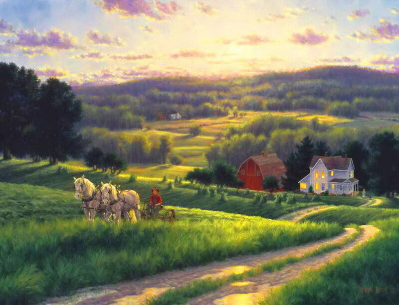 Farmer on a Wagon