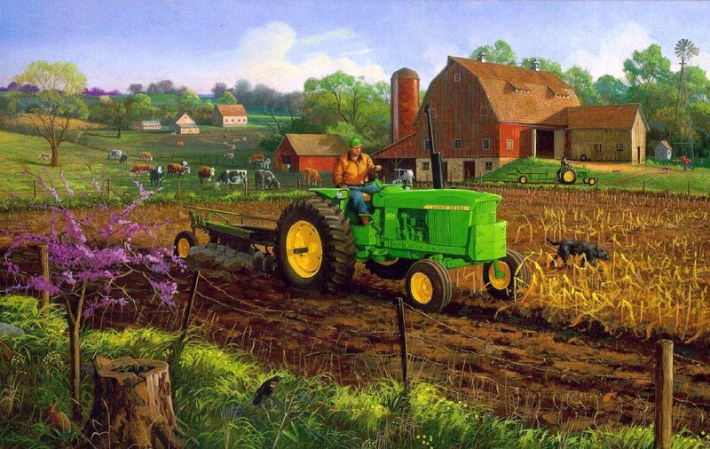 Farmer on Tractor