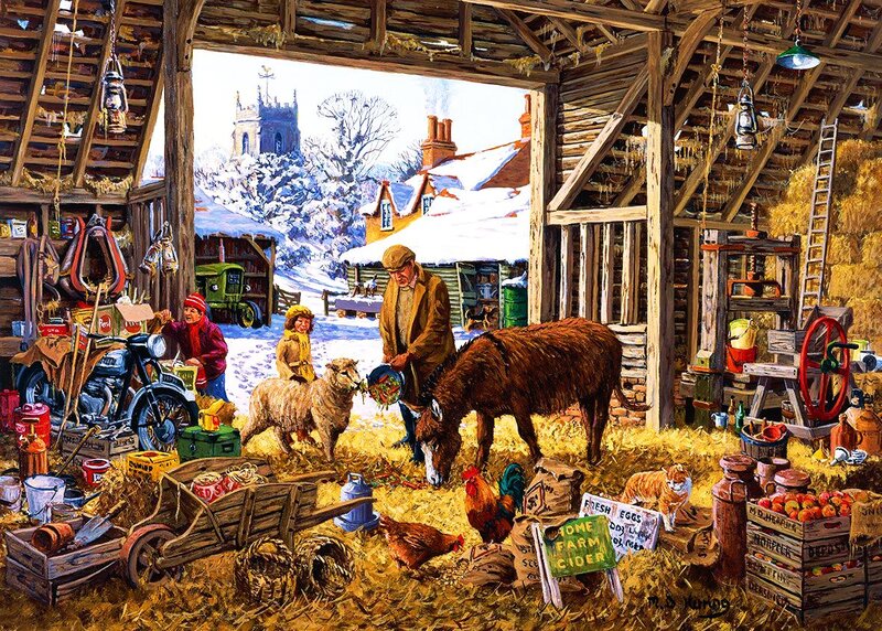 Farmer with Animals — Brown