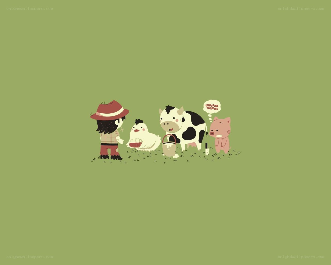 farmer with farm animals