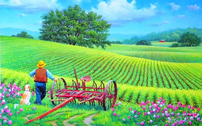 Farmer with Plow