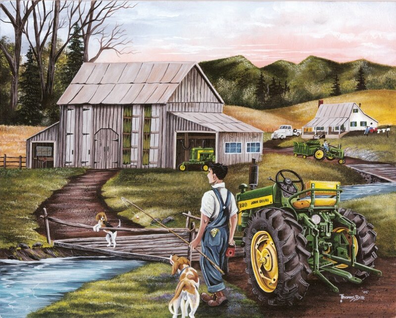 Farmer with Tractor