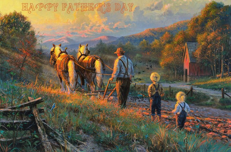 Farmer with Two Boys