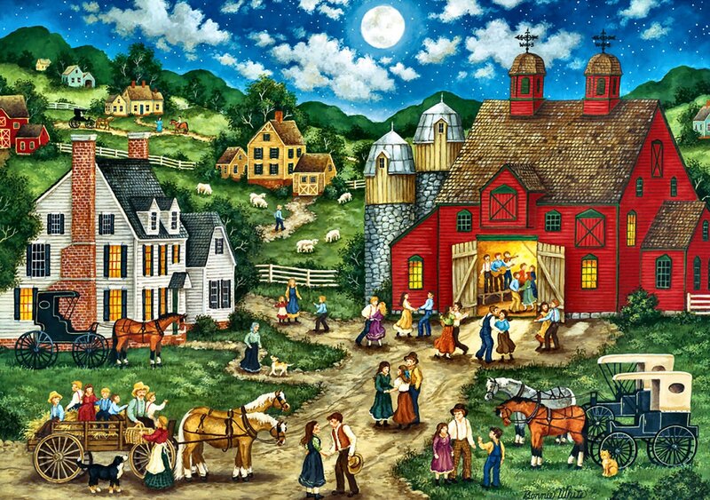 Farmers at a Barn Dance
