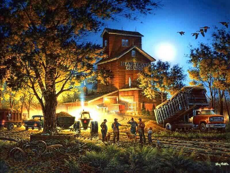 Farmers at Grain Elevator