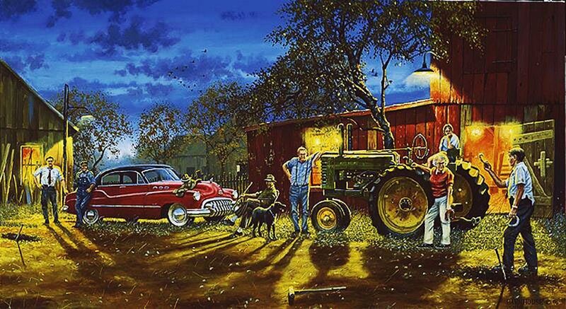 Farmers at Night — Red