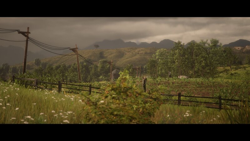 Farmers in a Field — Green, Overcast