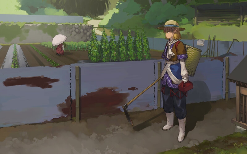 Farmers in a Garden