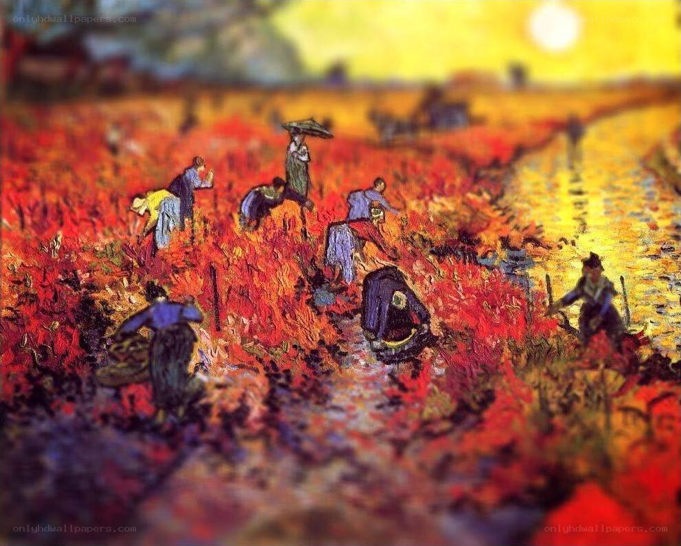 Farmers in a Red Field