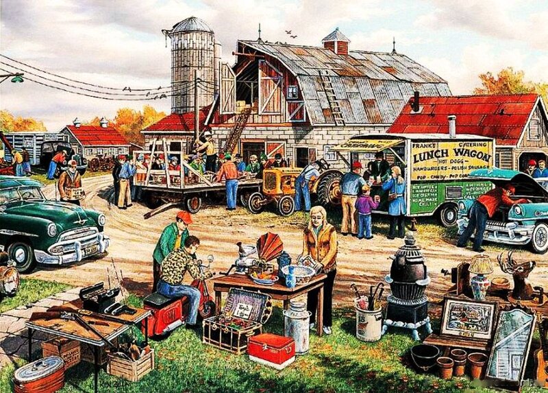 Farmers Market Scene — Green