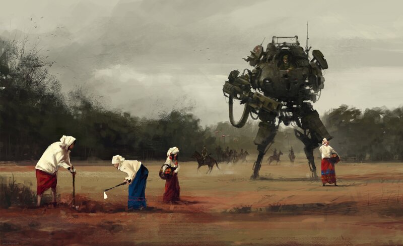 Farmers with Mech — Brown