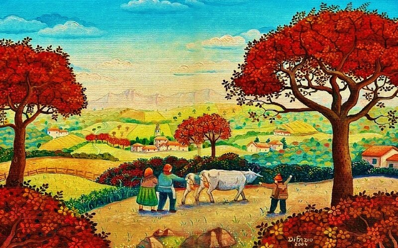 Farmers with Oxen