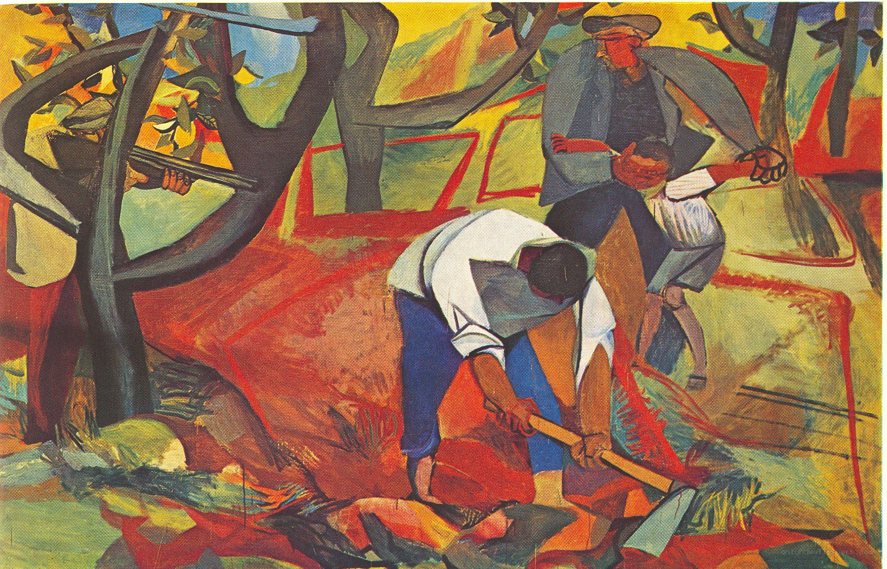 Farmers working in a field