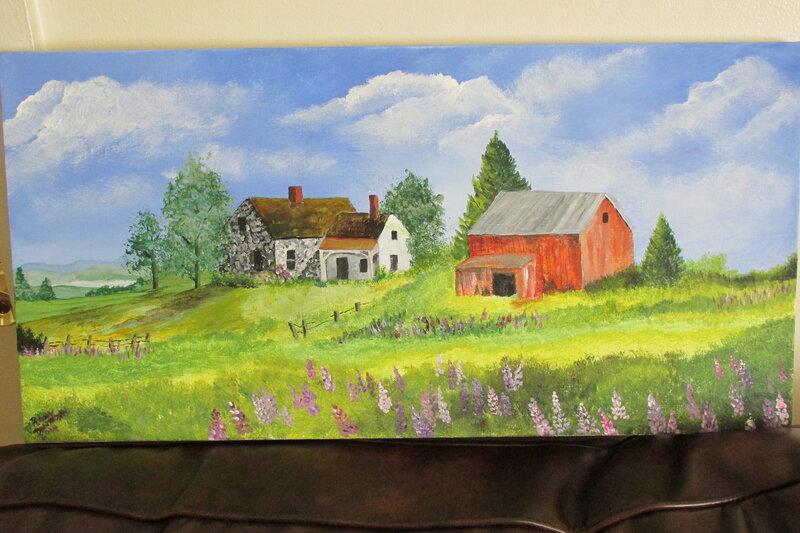 Farmhouse and Barn — Green, Serene, Afternoon