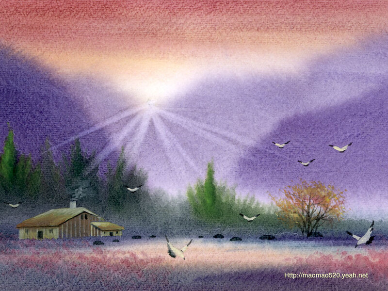 Farmhouse at Sunrise