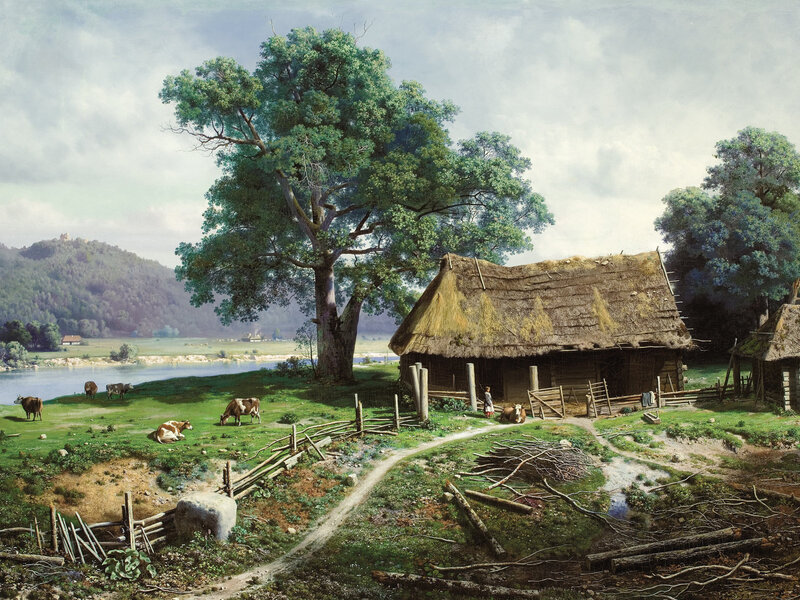 Farmhouse by River