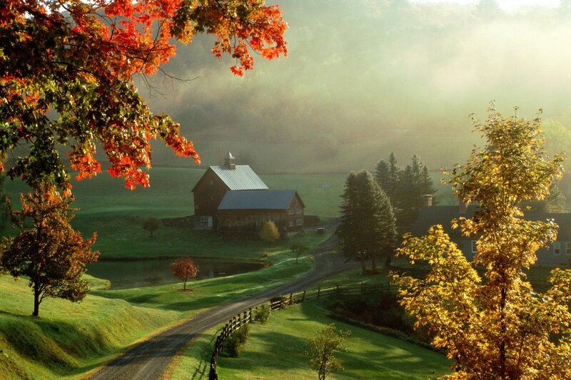Farmhouse in Autumn Valley