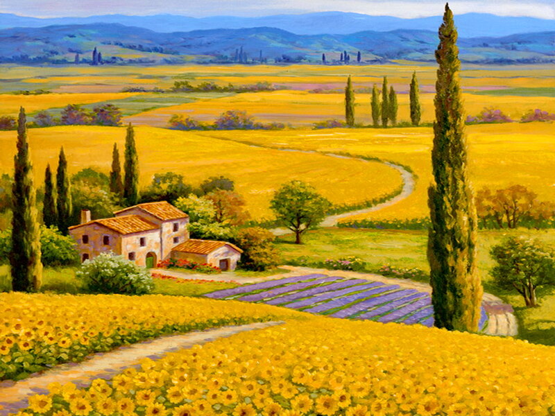 Farmhouse in Fields