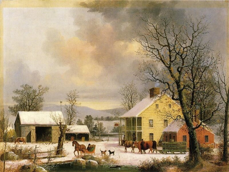 Farmhouse in Winter — Yellow