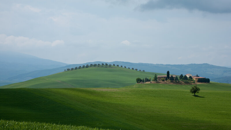 Farmhouse on Hill — Green