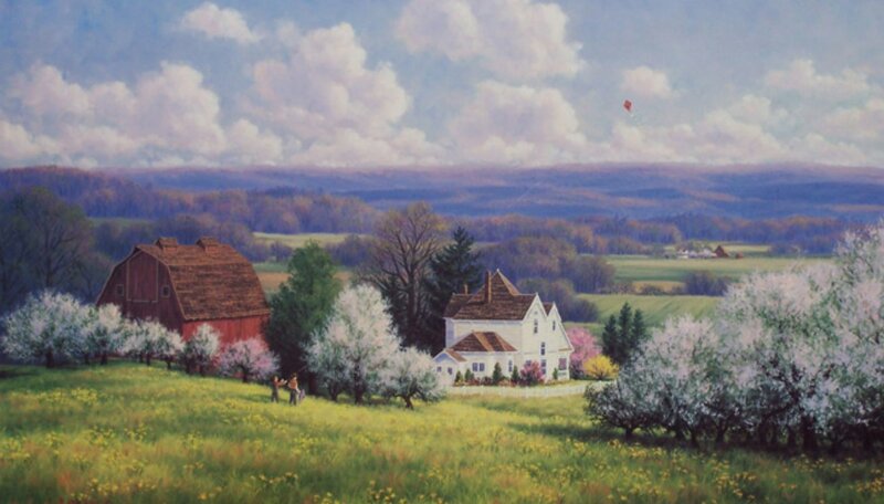 Farmhouse with Barn