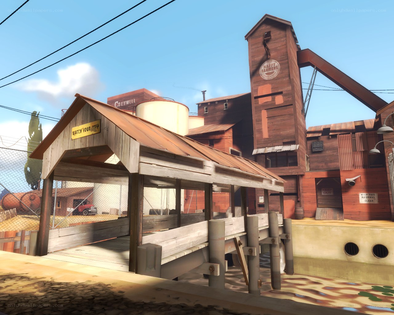 farmstead with grain silo