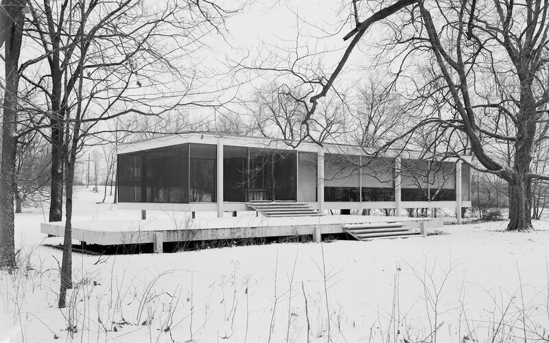 Farnsworth House in winter