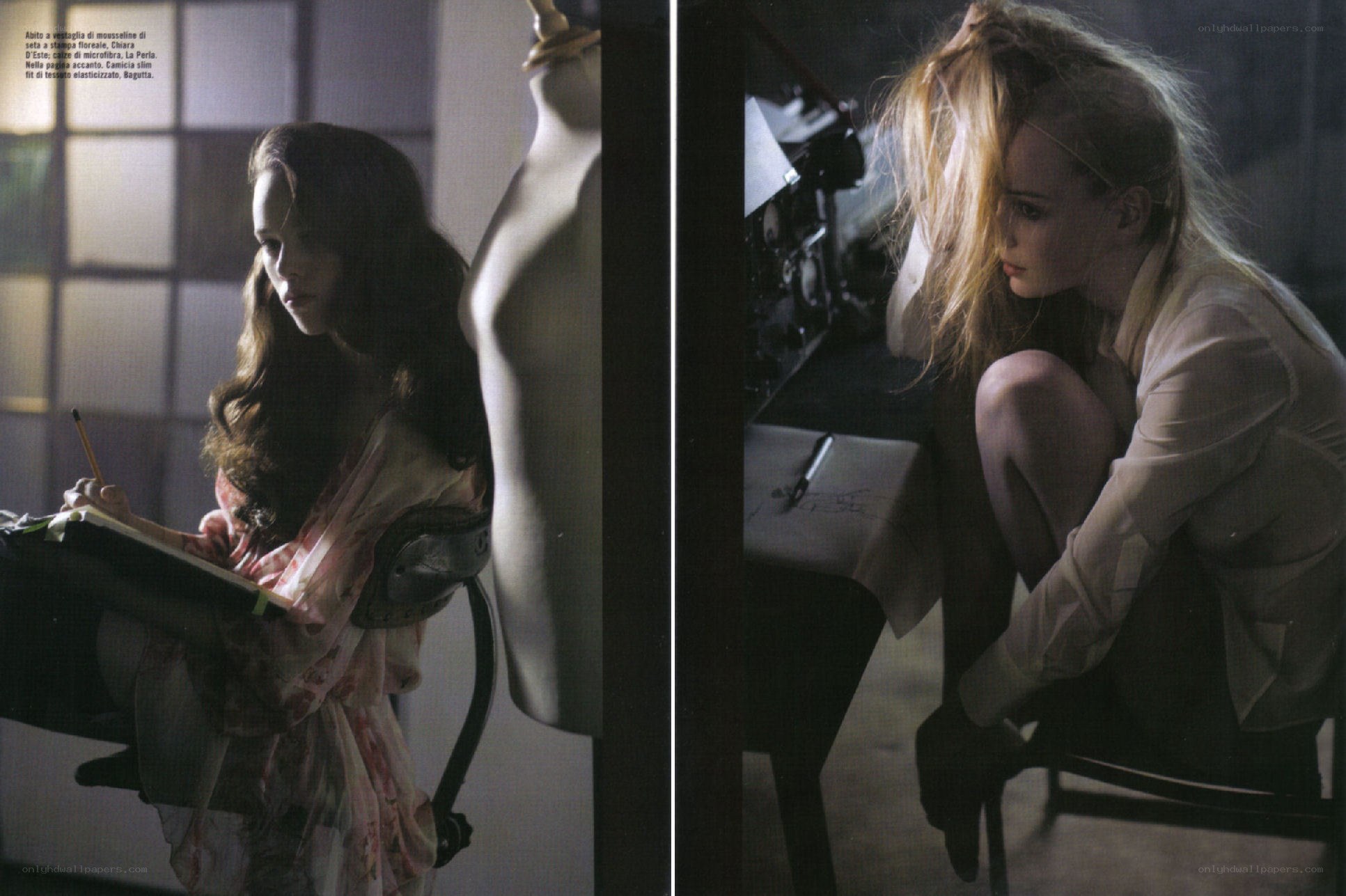 Fashion designer at work