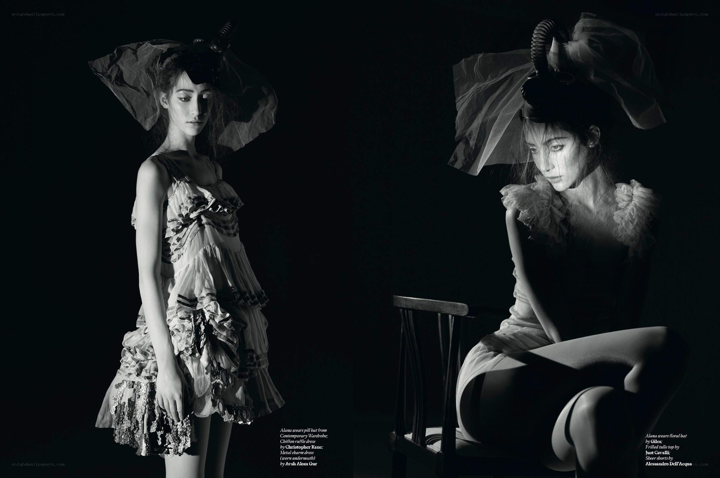 Fashion editorial with dramatic lighting