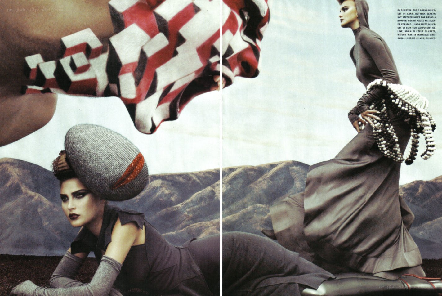Fashion editorial with models