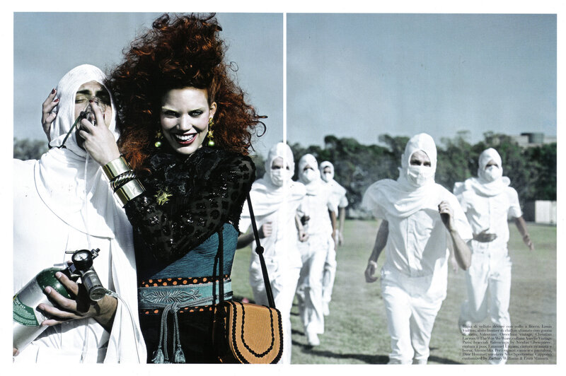 Fashion editorial with runners