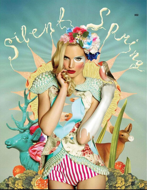fashion editorial with surreal elements