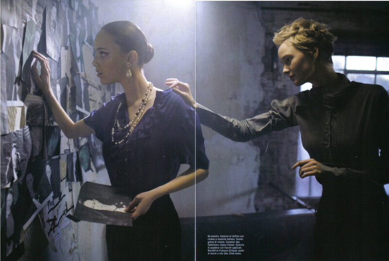 Fashion editorial with two models