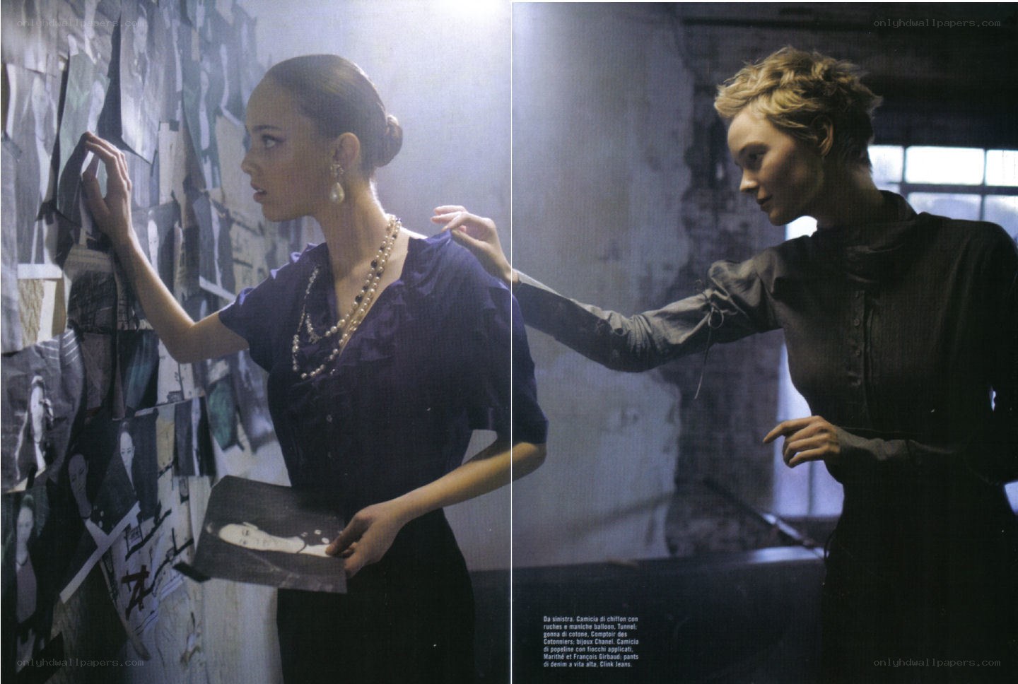 Fashion editorial with two models