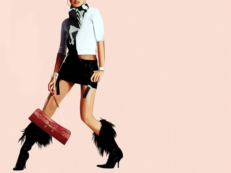 fashion illustration of a woman