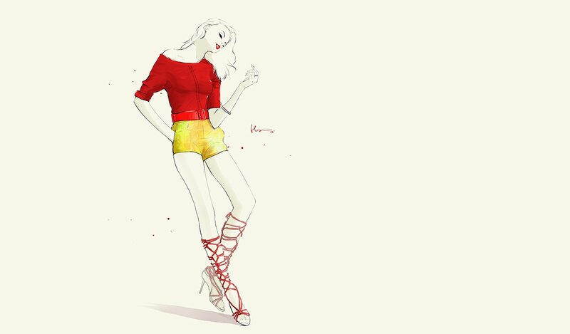 fashion illustration of woman
