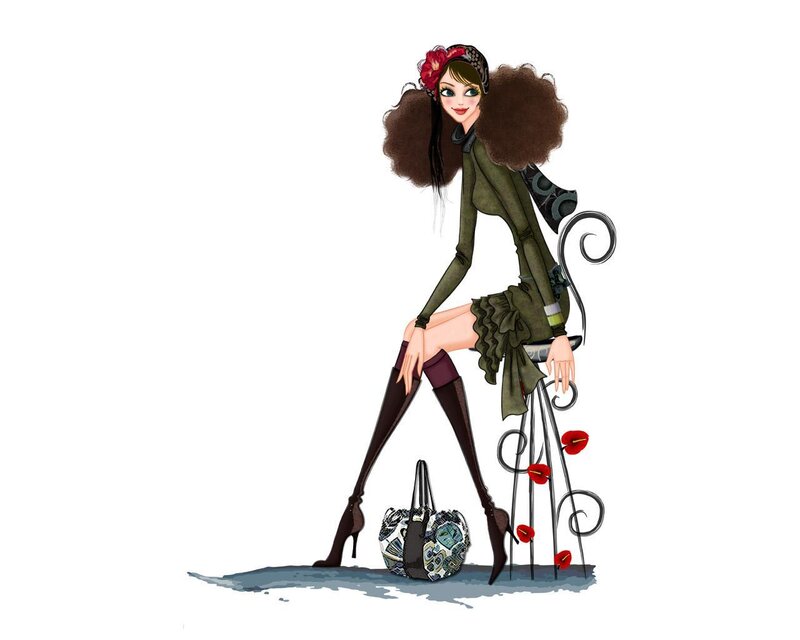 fashion illustration of woman